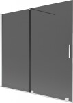 MEXEN/S - Velár dvojkrídlová posuvná vaňová zástena 170 x 150, grafit, chróm 896-170-000-41-01