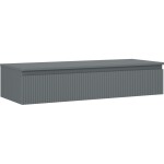 MEXEN/S - Rivel kúpeľňová skrinka pod umývadlo 120 cm s doskou, 1 šuplík, reliéf, grafit mat 91A20-12023-1-BFC66