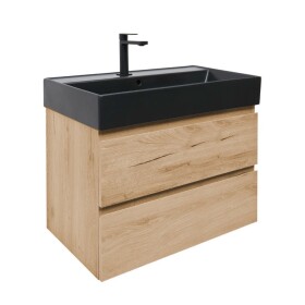 Kúpeľňová skrinka 2 zásuvková s umývadlom SAT B-Way 79x50x45 cm dub mat BWAY280OAKU2B2B BWAY280OAKU2B2B