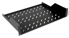 Equip 19" čierna / Polica do racku / 2U / hĺbka 35 cm (EZFS-19-2-80-B)