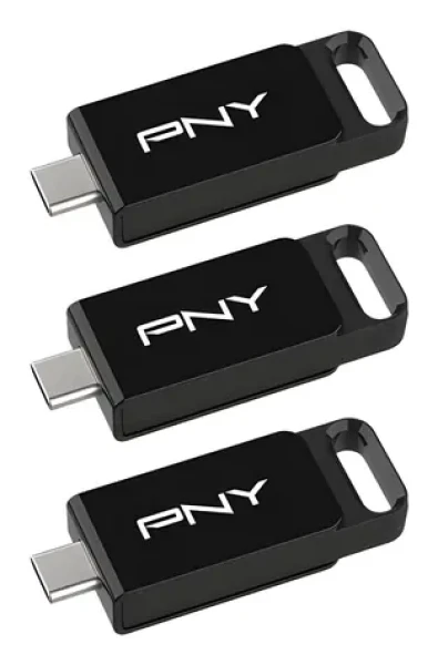 PNY Elite 128GB čierna / Flash disk / USB-C 3.2 Gen 1 / 3 ks (P-FD128X3ELC-GE)