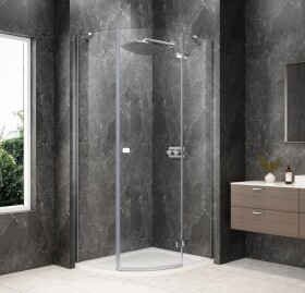POLYSAN - GLOBE CHROME štvrťkruhová sprchová zástena 1000x900, číre sklo, pravé GB2190RC