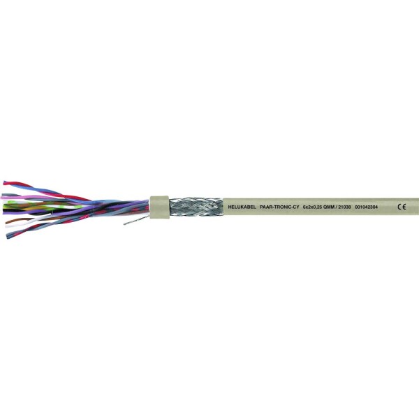 HELU 19971-1000 dátový kábel LiYCY 2 x 2 x 0.34 mm² sivá 1000 m; 19971-1000