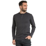 Bushman Pánske henley tričko Willber II, tmavošedé XXXL