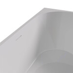CERANO - Vaňa akrylátová Bianco - voľne stojaca - asymetrická - ľavá - čierna matná/biela lesklá - 170x79x60 CER-670868