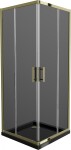 MEXEN/S - Rio sprchovací kút 70x70, grafit, zlato + vanička so sifónom 860-070-070-50-40-4070G