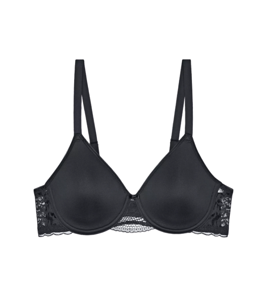 Dámska moderná čipkovaná+bavlnená podprsenka WP EX - BLACK - black 0004 - TRIUMPH BLACK 75C