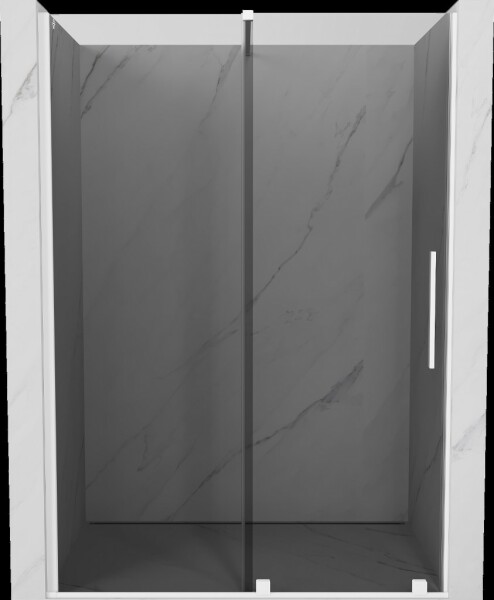 MEXEN/S - Velár posuvné sprchové dvere 140, grafit, biela 871-140-000-41-20