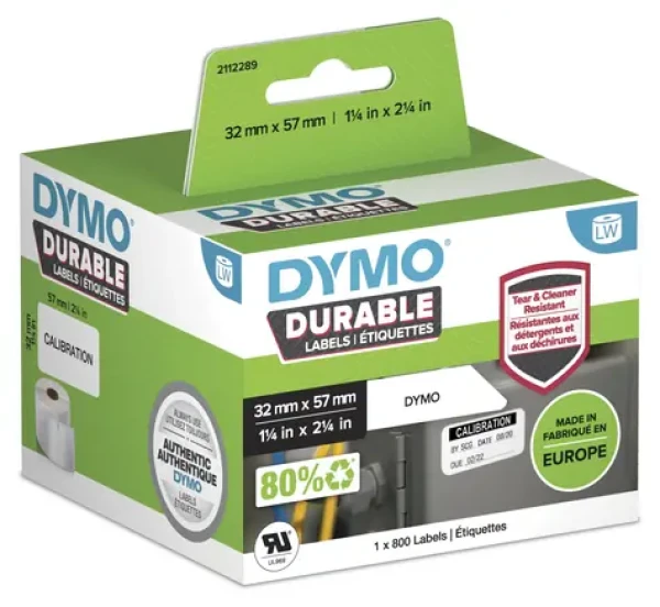 Dymo plastové štítky 57x32 mm biele / Štítok / permanentný / 800 ks (2112289)