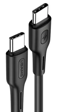 USAMS U43 US-SJ459 čierna / Dátový kábel / USB-C - USB-C / 100W PD / 5A / 1,2m (SJ459USB01)
