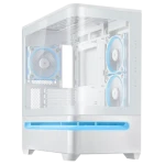 Asus Prime AP202 TG ARGB biela / M-ATX / 2xUSB-A + 1xUSB-C / 3x 120 mm / bez zdroja (90DC00P3-B19000)