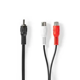 Nedis kábel k Subwooferu RCA (M) - 2x RCA (F) 0.20 m čierna (CAGB24010BK02)