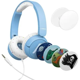 Lamax SoundKid1 Blue / slúchadlá s mikrofónom / 3.5 mm jack / kábel 1.2 m (LXOHMSOKI01LA)