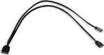 Alphacool Y-Splitter aRGB 3-pin na 2x 3-pin 30cm čierna / Kábel / aRGB rozbočovač / 30 cm (18705)