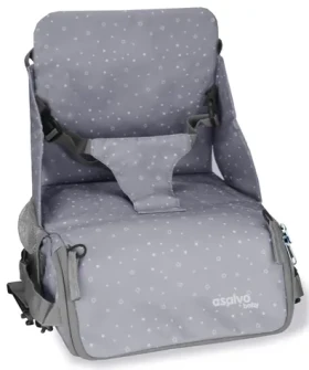 Asalvo ANYWHERE booster BAG-GO 2v1 (podsedák + taška na kočík), humus grey (AS20734)
