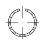 TOOLCRAFT 146401 rozperný poistný krúžok Vnútorný Ø: 42 mm DIN 7993 pružinová ocel 50 ks; 146401