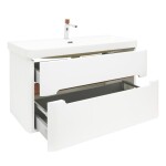 Kúpeľňová skrinka s umývadlom a batériou SAT Fusion 97,5x53x45 cm biela matná mat SATFUSION2100WMWBA SATFUSION2100WMWBA