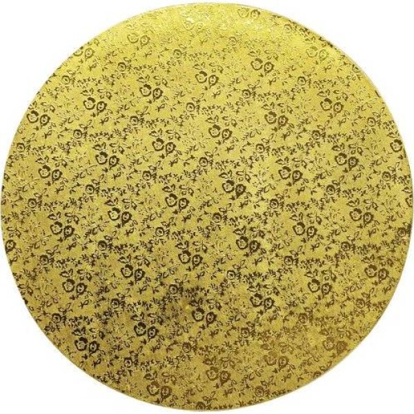 Pevná zlatá podložka 25 cm, kruhová, hrúbka 1,2 cm - Cakesicq