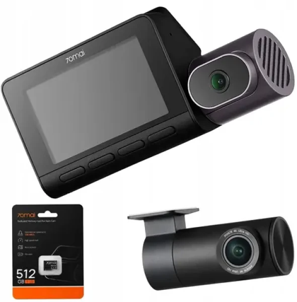 70mai T800 4K + zadná kamera RC41 4K HDR + SD karta 512GB / Kamera do auta / 4K (T800-41-512G)