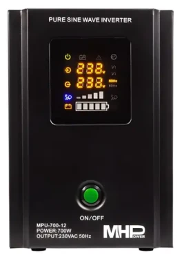 Carspa MHPower MPU-700-12 / Záložný zdroj UPS / 700 W / čistý sínus / 12V (MPU-700-12)