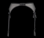 Podväzkový pás V-8732PS čierny - Axami 4XL