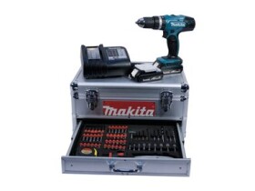 Makita DHP453SYEX / Aku Príklepová vŕtačka s príslušenstvom (73ks) / 18V / 1.5Ah / 13mm skľučovadlo / 1.300 ot-min (DHP453SYEX)