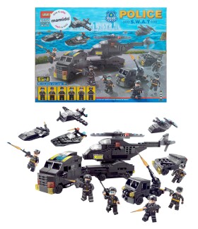 Mamido Mamido Stavebnica policajné vozidlo SWAT polícia 6v1 343 dielov MT1125