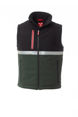 Pánska softshellová vesta Payper WISE PAD VEST Farba: Zelená Lesná/ Čierna, Veľkosť: L (S00811048907057L)