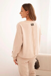 Dámska bavlnená súprava s potlačou Minimal beige UNI