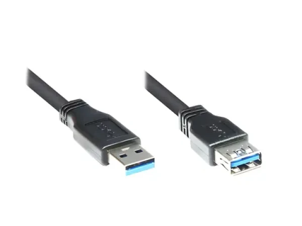 Good Connections USB-A - USB-A 1 m čierna / Predlžovací kábel / USB 3.0 / 5 Gbit/s (2711-S01)