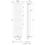 INVENA - Teleso dekoratívne, vertikálne mono 1800x480 biele; UG-10-B18-A