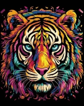 BABY GREAT Maľovanie podľa čísel: Tiger, plátno na ráme 40x50 cm