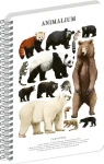 NOTIQUE Animalium Medveďovité šelmy / Špirálový blok / A5 / čistý