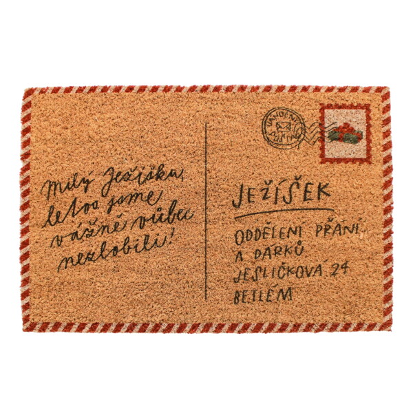 Bella Rose Vianočná rohožka z kokosových vlákien Dopis Ježiškovi CZ