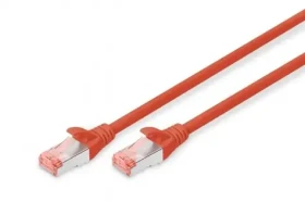 Digitus Cat6 S/FTP červená / Patch kábel / 1 m / RJ-45 / AWG 27/7 / LSZH (DK-1644-010/R)