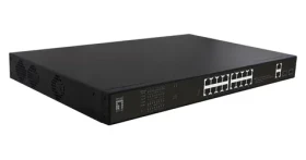 LevelOne GEP-2021 / Switch / 16x GE PoE+ / 2x GE / 2x SFP / 270W PoE / Unmanaged / 19" (GEP-2021)