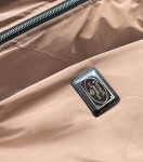 Béžová dámská bunda s kapucí (B8105-46) Barva: odcienie beżu, Velikost: XXL (44)