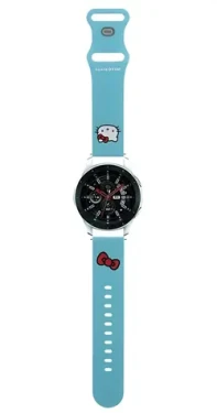 Hello Kitty Silikónový remienok Kitty Head 22mm modrý / Remienok / Univerzálny / Silikón (HKUWLSCHBLB)