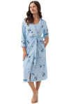 Dámsky župan Luna 376 3/4 M-2XL W25 modrá XL