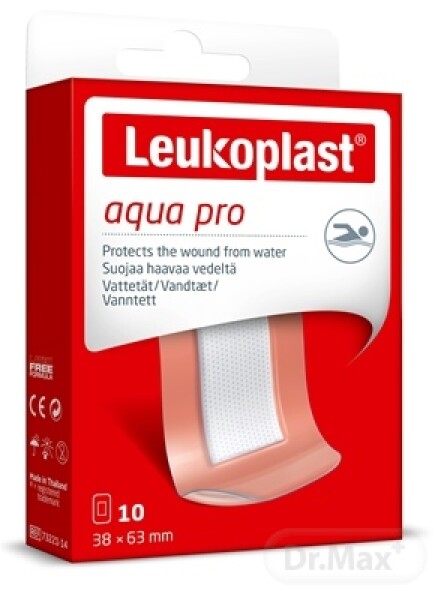 LEUKOPLAST Aqua pro náplasť na rany vodeodolná 38 x 63 mm 10 ks