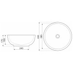 KERRA - Umývadlo na dosku KR-140 5907548118271