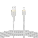 Belkin Flex CAA010bt3MWH biela / Kábel USB-A na Lightning / 3 m / MFi certifikácia (CAA010BT3MWH)