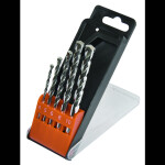 AVIT AV08010 tvrdý kov sada špirálových vrtákov do kameňa 5-dielna 4 mm, 5 mm, 6 mm, 8 mm, 10 mm valcová stopka 1 sada; AV08010