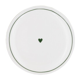 Eulenschnitt Porcelánový tanier Heart Ø 25,4 cm – green
