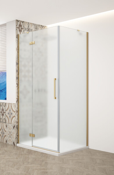 GELCO - TRINITY GOLD štvorcový kút 800x800 ľavý, matné sklo, GT5680-80ML-G GT5680-80ML-G