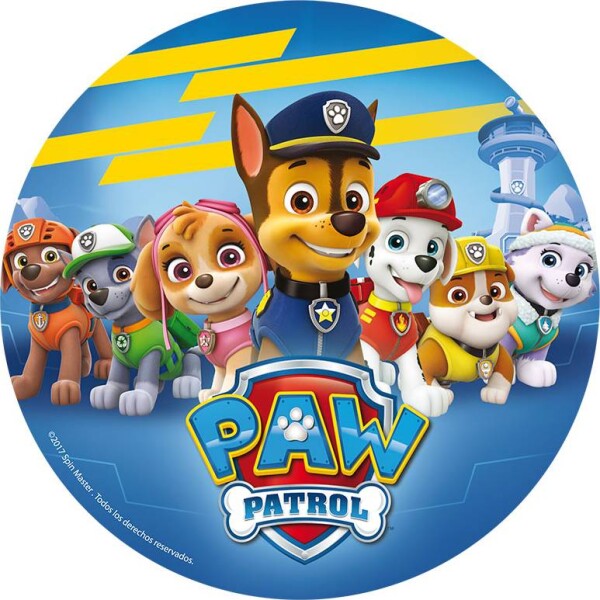 Jedlý papier Paw Patrol – Tlapková patrola, všetci priatelia, priemer 20 cm - Dekora - Dekora