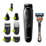 Braun MGK 5260 čierno-šedá / multifunkčný zastrihávač / 100 min prevádzka / 6 nástavcov + Gillette / 0.5-21 mm (MGK5260)