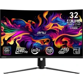 31.5" MSI MPG 321CURX čierna / 3840 x 2160 / QD-OLED / 16:9 / 0.3ms / 1.5M: 1 / 250cd-m2 / HDMI + DP + USB-C / VESA (MPG 321CURX QD-OLED)