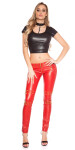 Sexy KouCla pants with studs and zips red