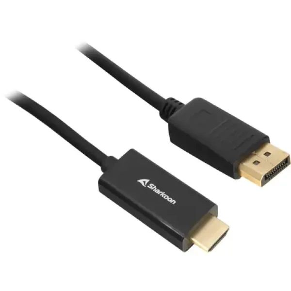 Sharkoon DisplayPort 1.2 - HDMI 4K čierna / Adaptér / Aktívny / 60 Hz / 1 m (4044951037667)